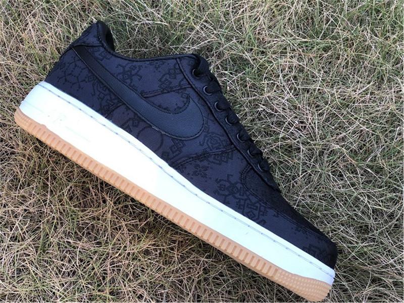 PK GOD CLOT x fragment x Nike Air Force 1 PRM BLACK retail materials ready to ship